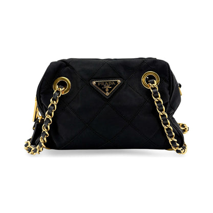 Prada Re-Edition 1995 Chain Quilted Re-Nylon, Black, Nylon, Tote Bag