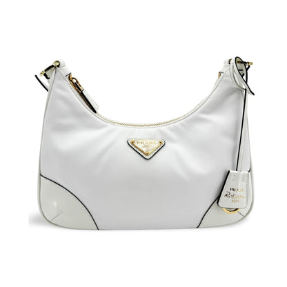 Prada Re-Edition 2004 Nylon and Leather, White, Nylon, Shoulder Bag