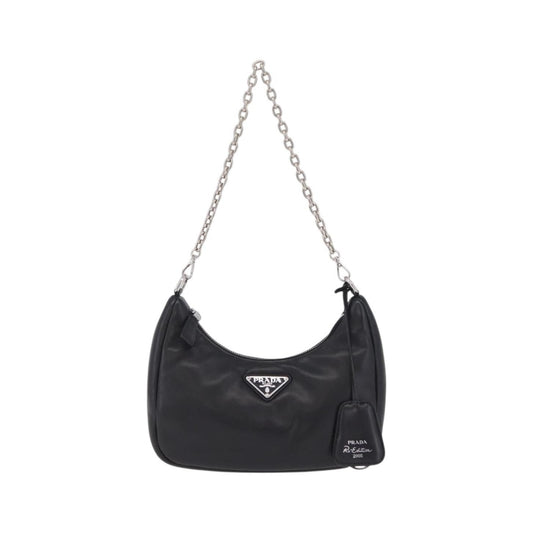 Prada Re-Edition 2005 Nappa Leather, Black, Leather, Shoulder Bag