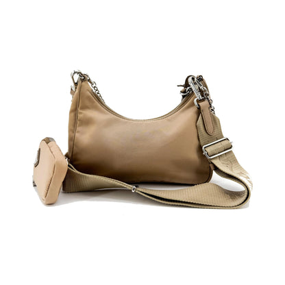 Prada Re-Edition 2005 Tessuto, Beige, Nylon, Shoulder Bag
