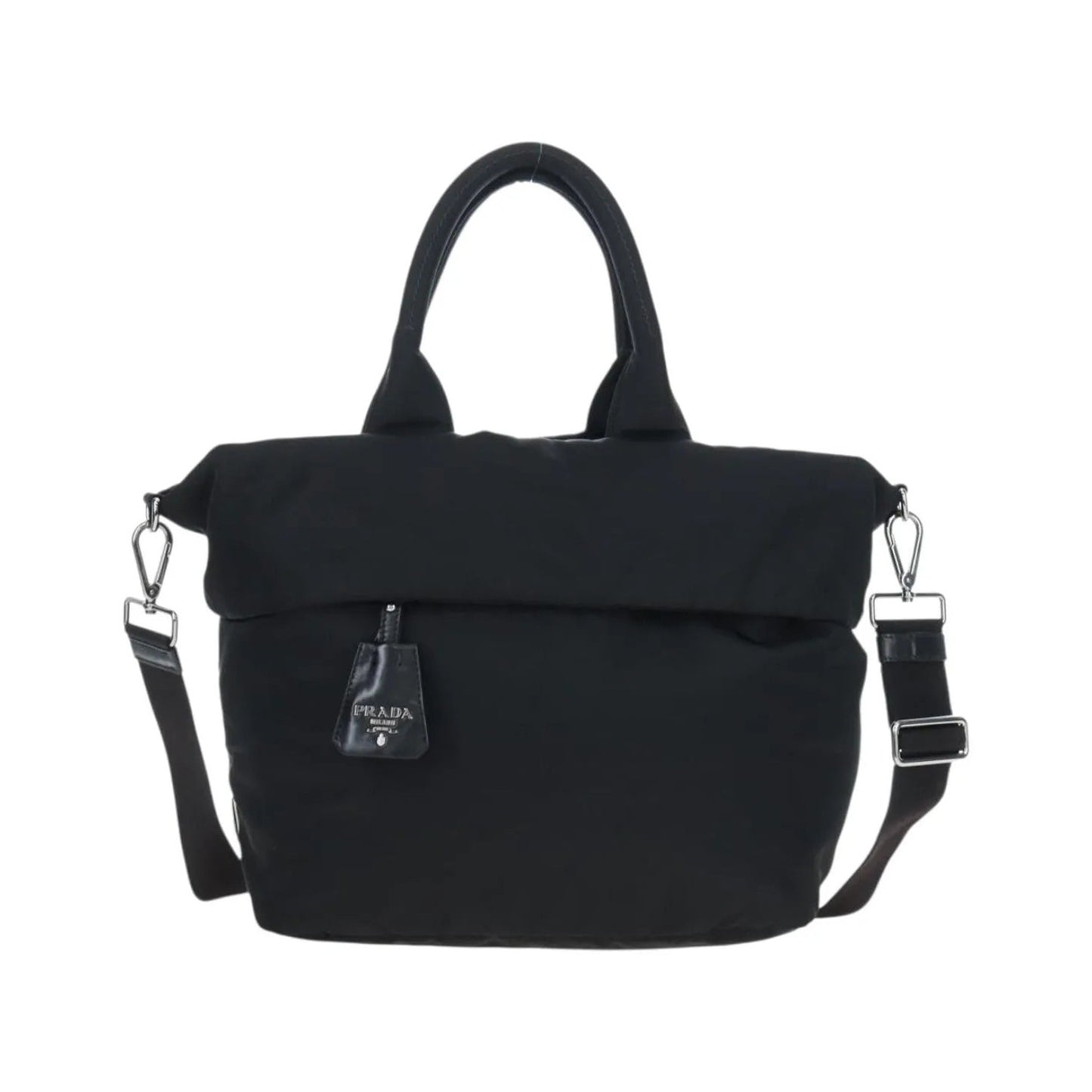 Prada Reversible Tote nylon, Black, Nylon, Handbag