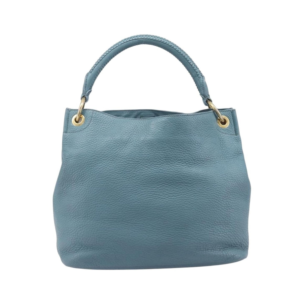 Prada Rolled Hobo Vitello Daino, Blue, Leather, Shoulder Bag