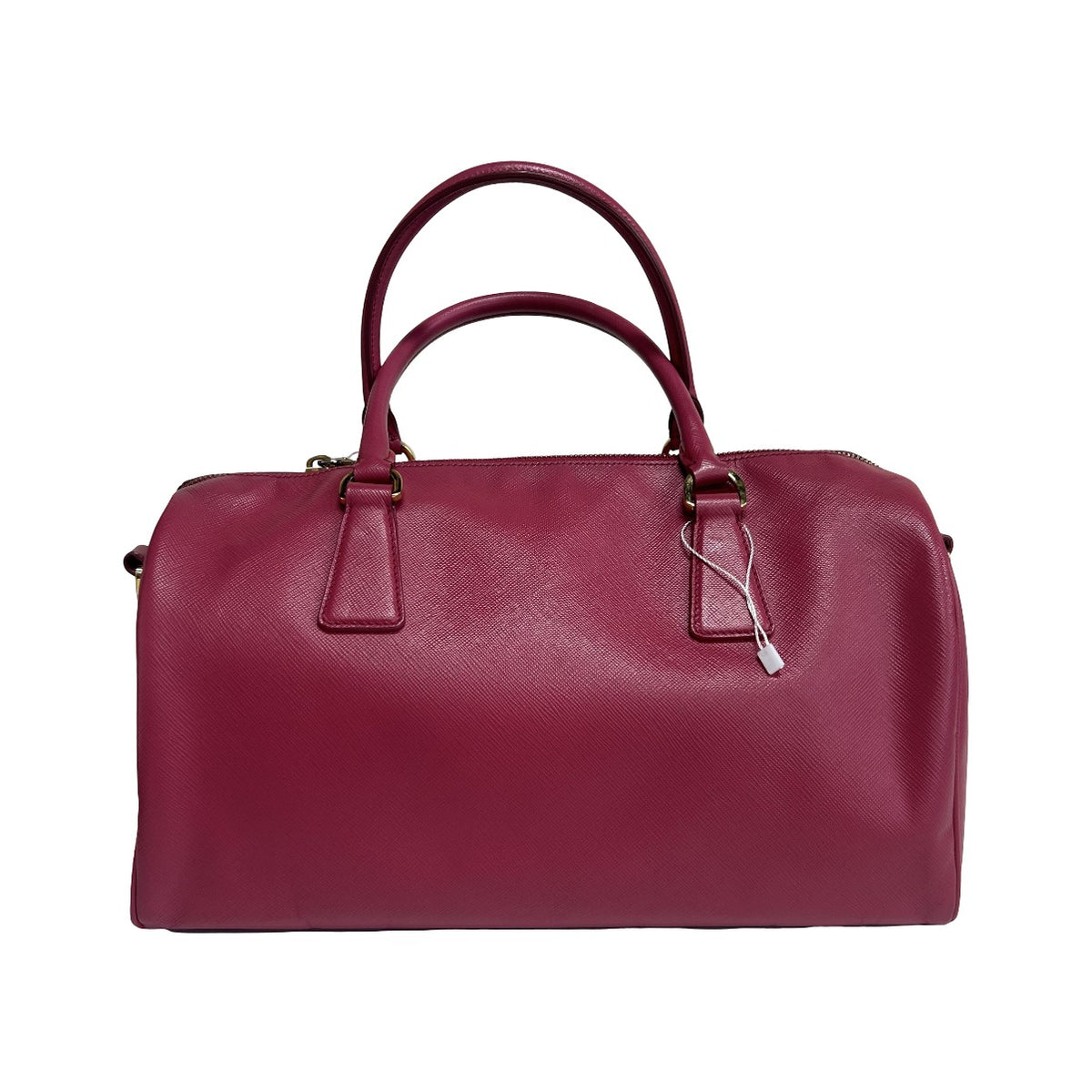Prada Saffiano Bowler Leather, Pink, Leather, Handbag