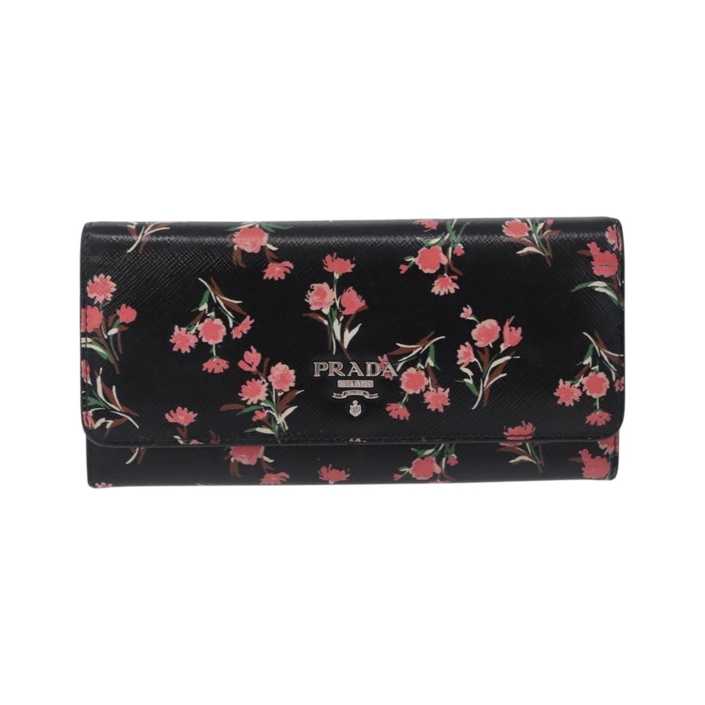 Prada Saffiano Leather, Black, Leather, Wallet