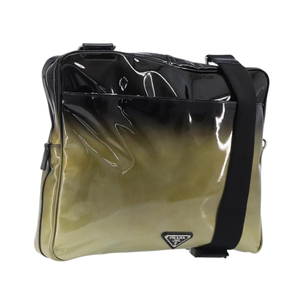 Prada Shoulder Bag Patent leather, Green, Patent Leather, Shoulder Bag