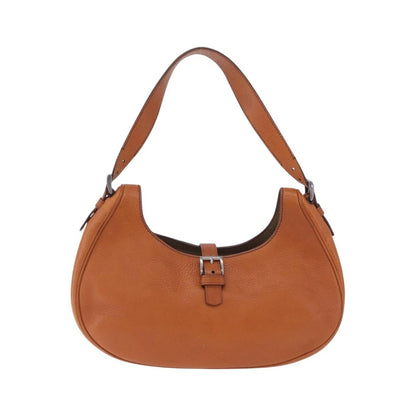 Prada Shoulder Leather, Brown, Leather, Shoulder Bag