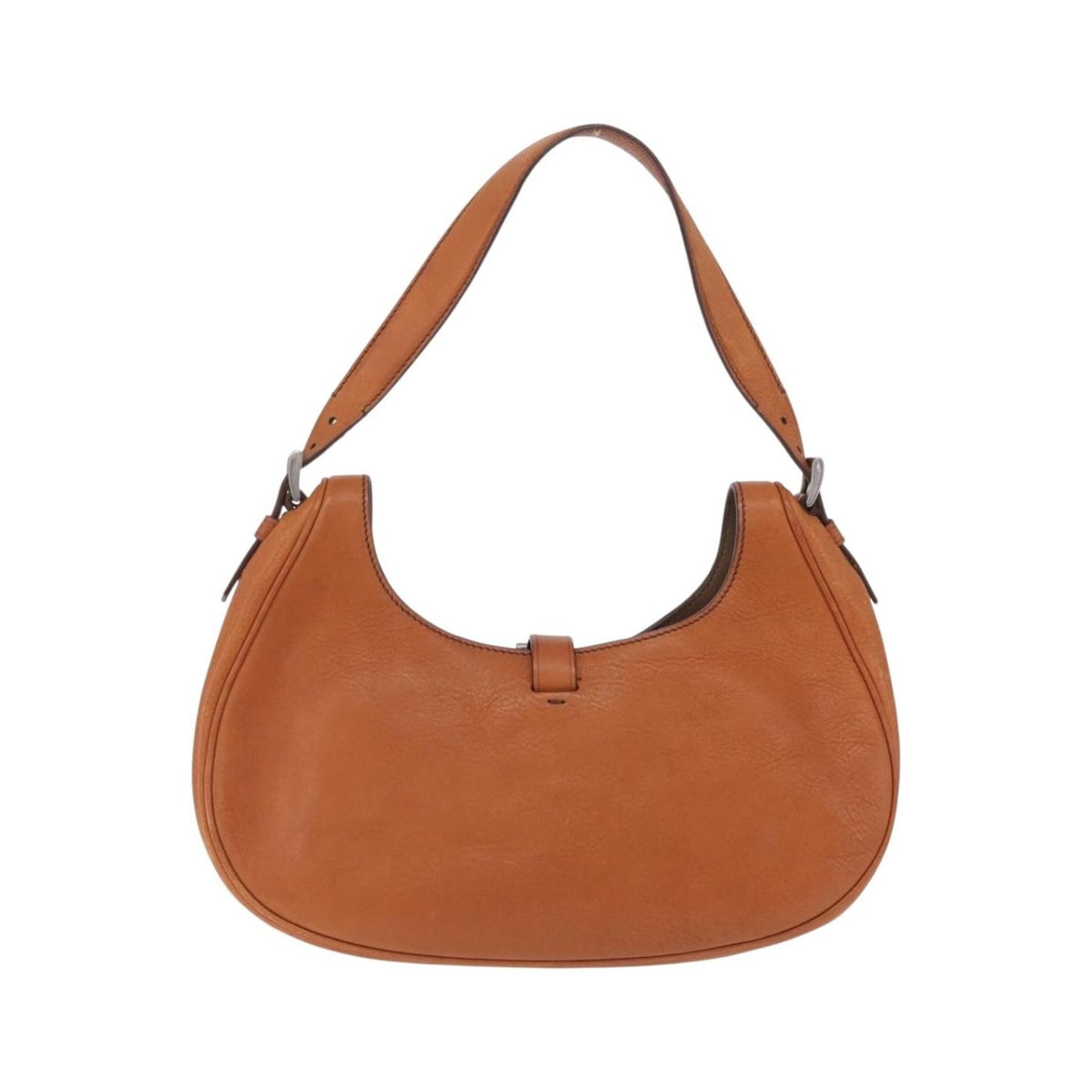 Prada Shoulder Leather, Brown, Leather, Shoulder Bag