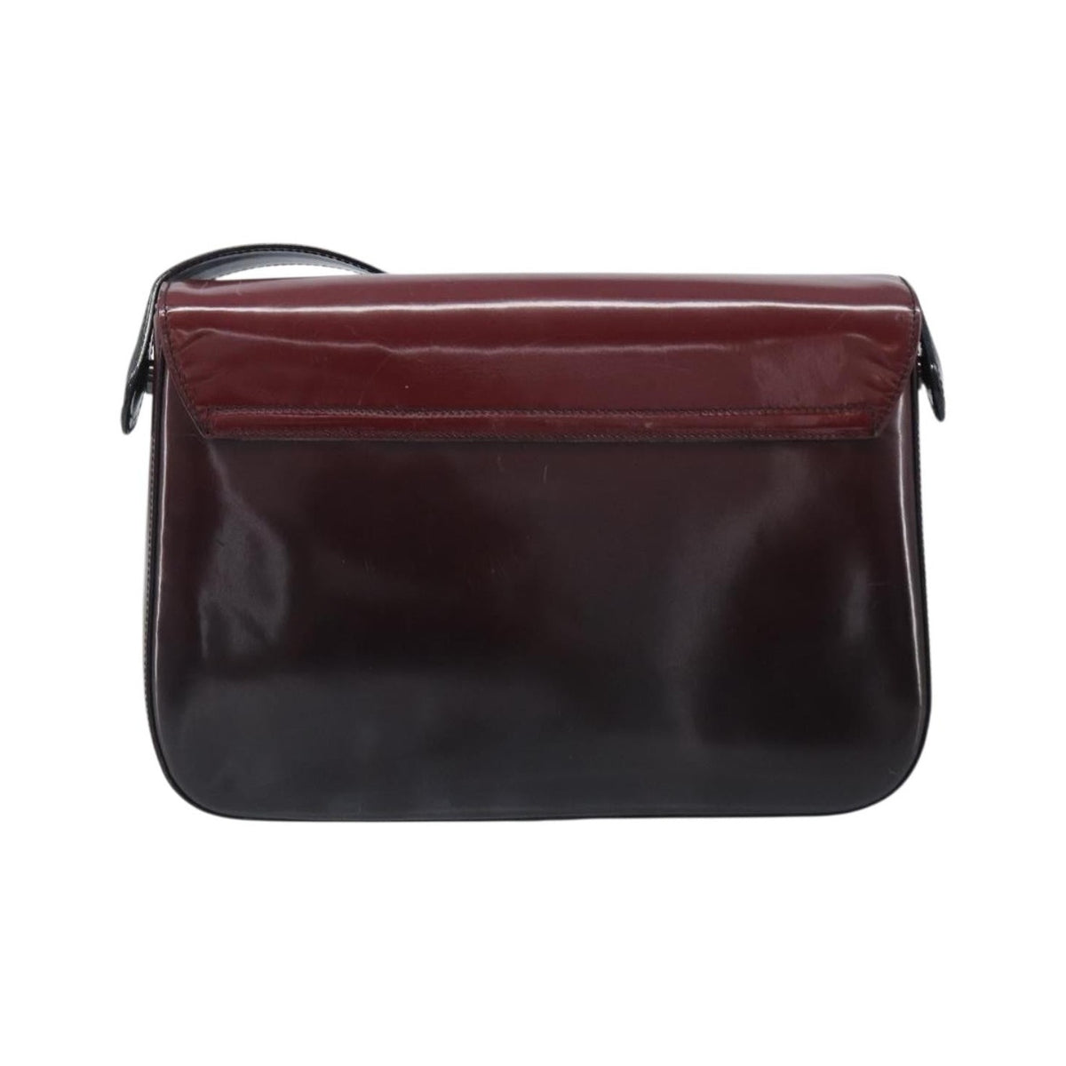 Prada Shoulder Leather, Burgundy, Patent Leather, Shoulder Bag