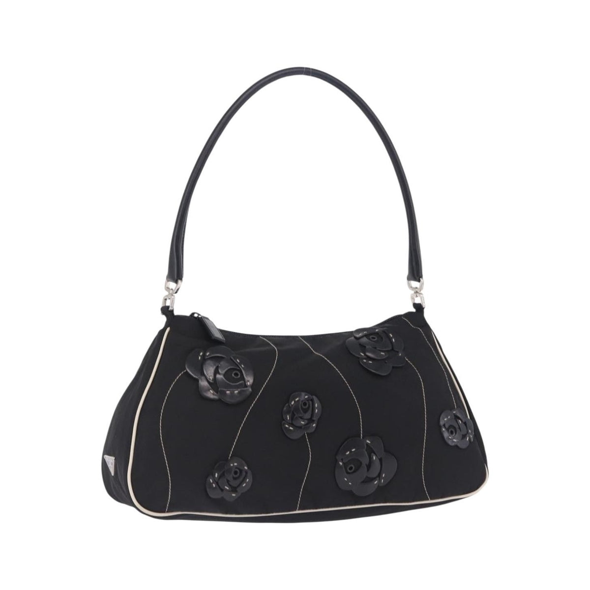 Prada Shoulder Tessuto, Black, Nylon, Shoulder Bag
