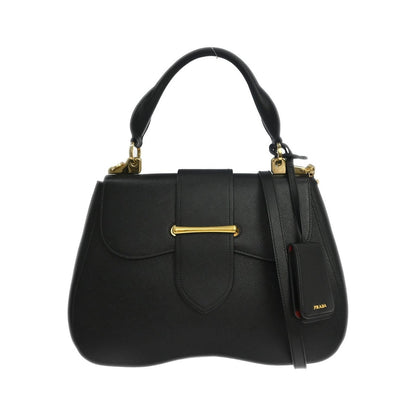 Prada Sidonie Saffiano, Black, Leather, Handbag