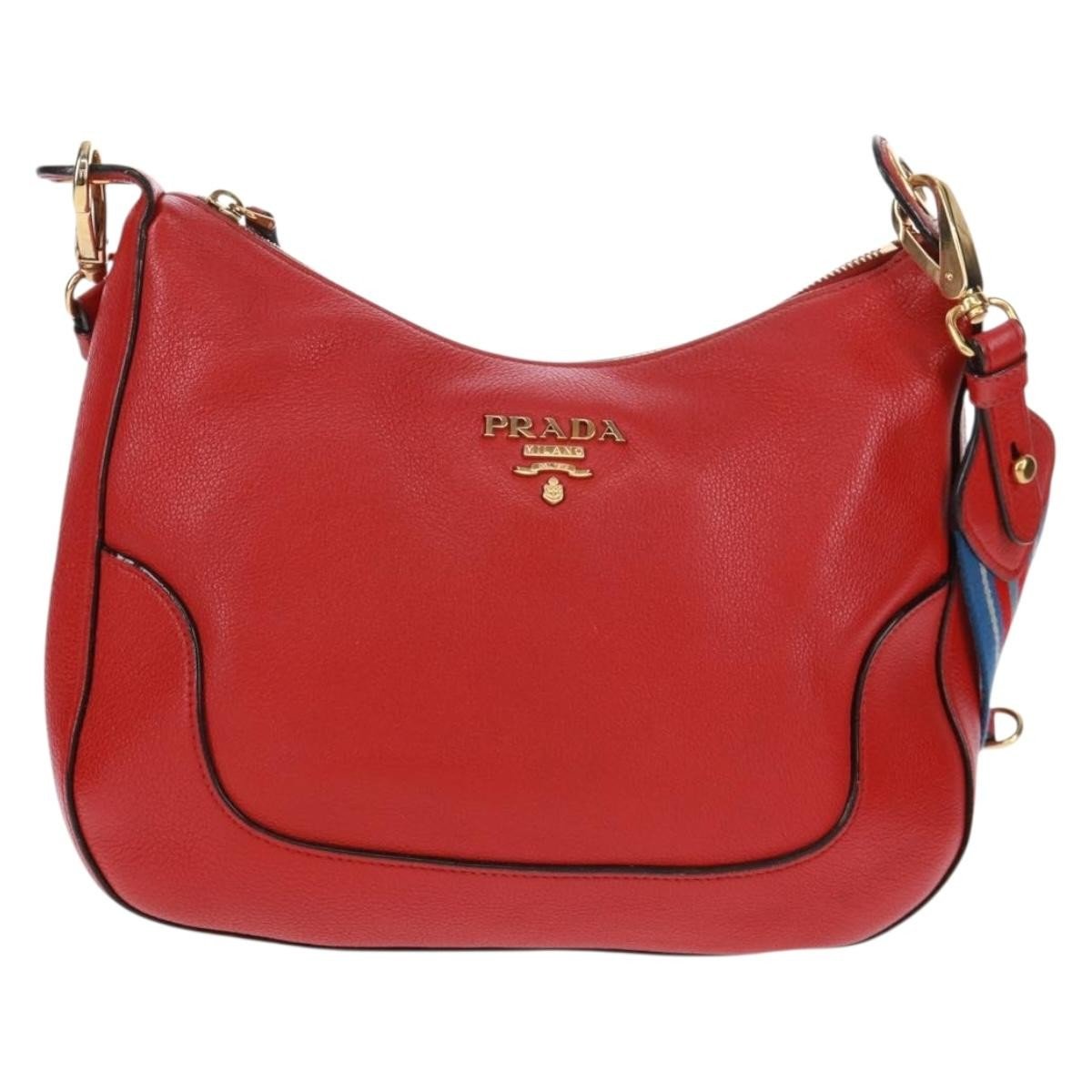 Prada Striped Strap Zip Hobo - Brandsamsara