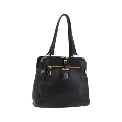 Prada Tote Leather, Black, Leather, Tote Bag