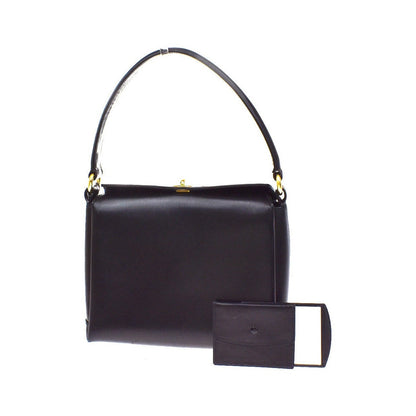 Prada Turnlock Convertible City Calf, Black, Leather, Shoulder Bag