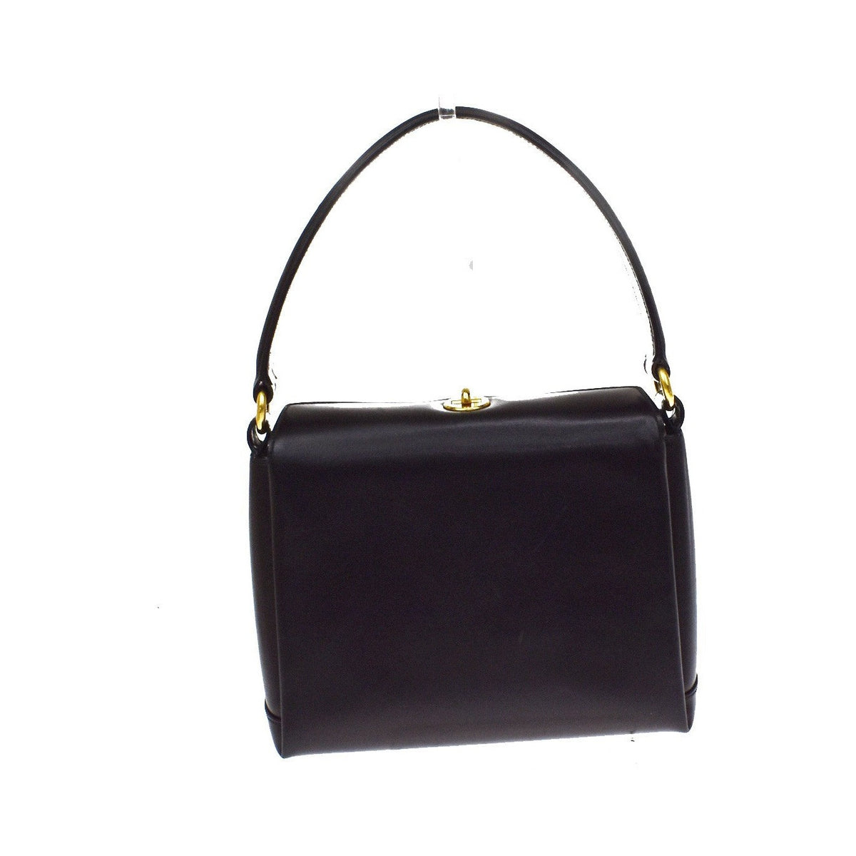 Prada Turnlock Convertible City Calf, Black, Leather, Shoulder Bag