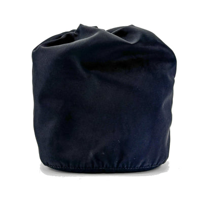 Prada Vela Drawstring Bucket Tessuto, Black, Nylon, Clutch