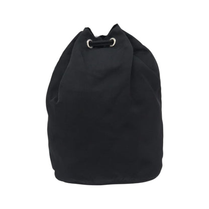 Prada Vela Drawstring Bucket Wristlet Tessuto, Black, Nylon, Clutch