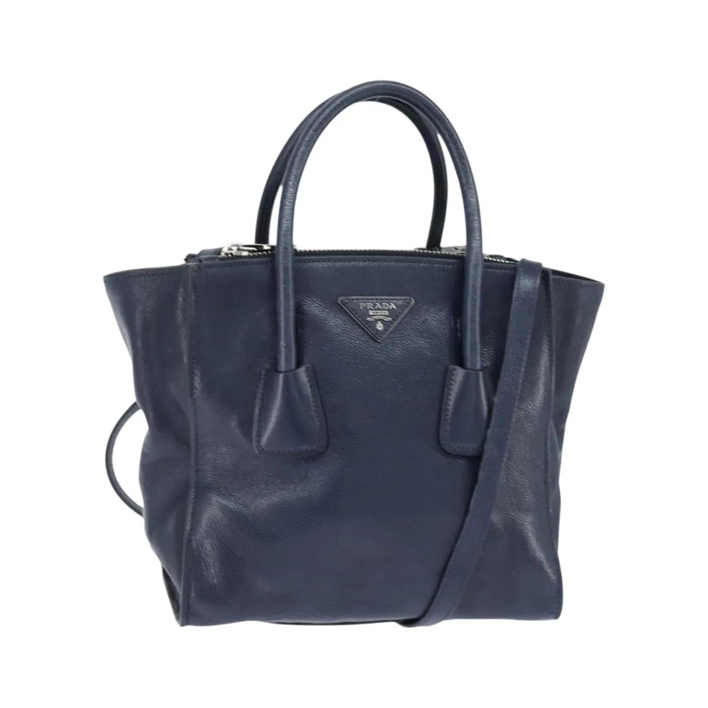 Prada Vintage Leather, Navy, Leather, Handbag