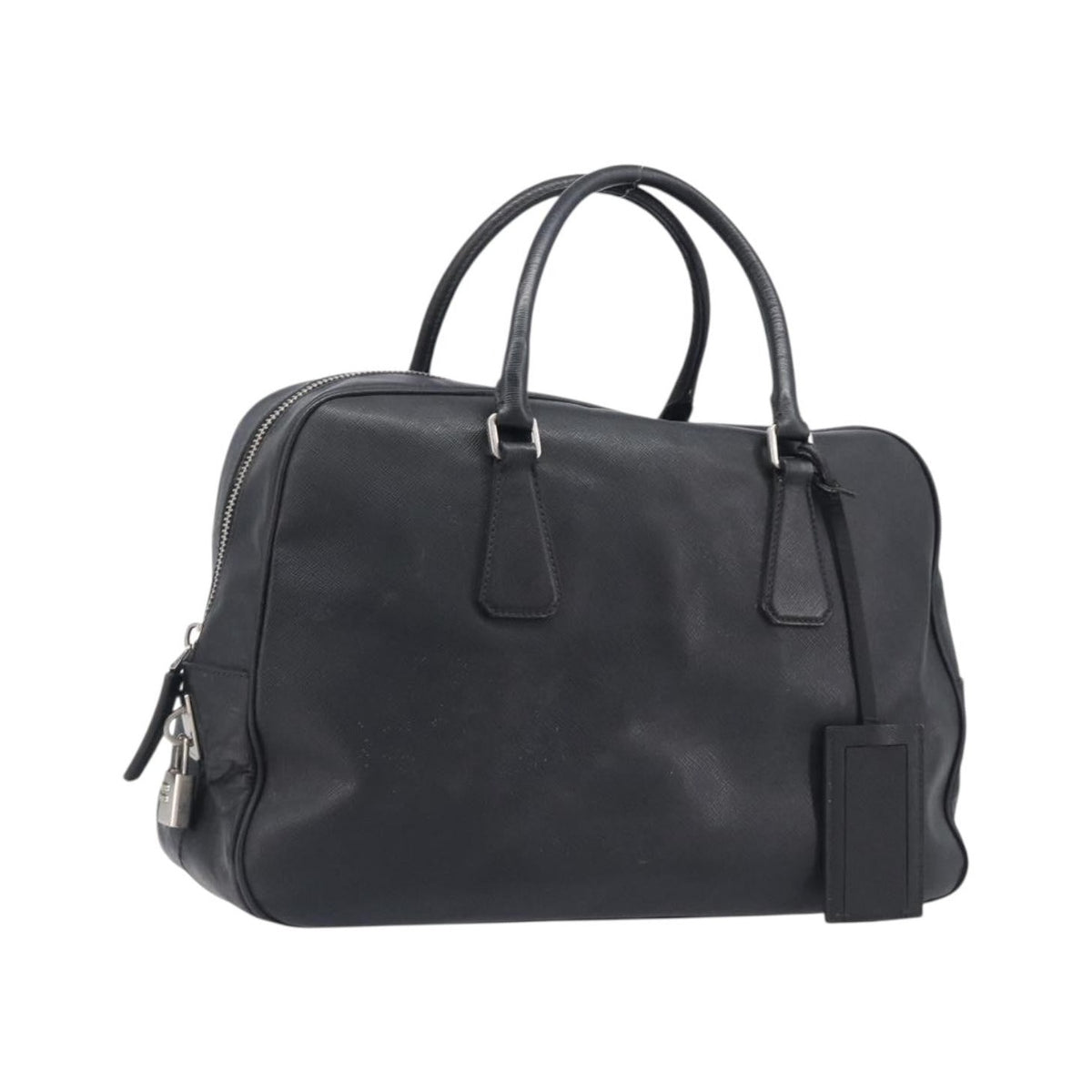 Prada Vintage Leather, Black, Leather, Handbag