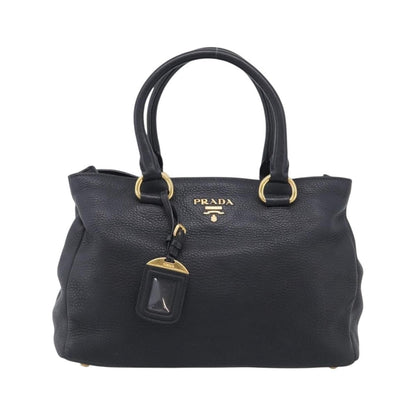 Prada Vintage Leather, Black, Leather, Handbag