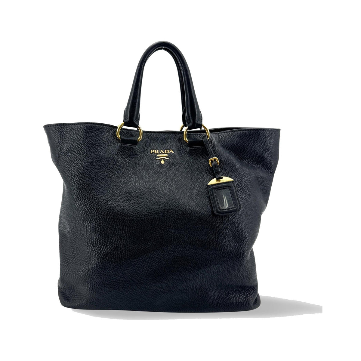 Prada Vitello Daino Leather, Black, Leather, Shoulder Bag