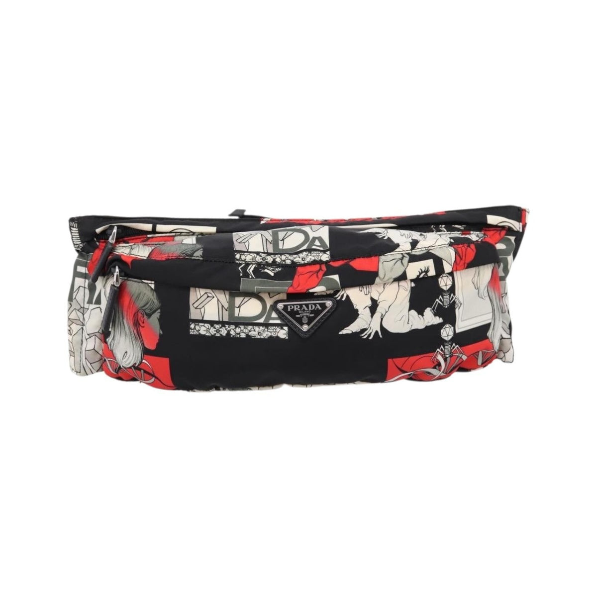Prada Zip Waist Printed Tessuto, Multicolour, Nylon, Handbag