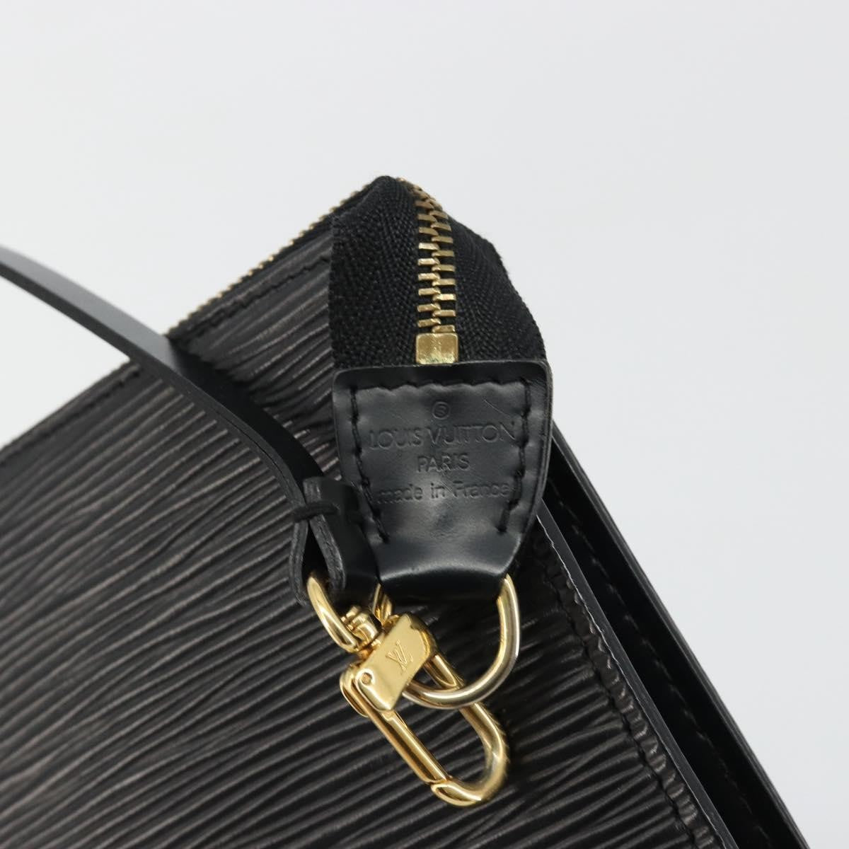 Louis Vuitton Pochette Accessoires Epi Leather, Black, Leather, Clutch