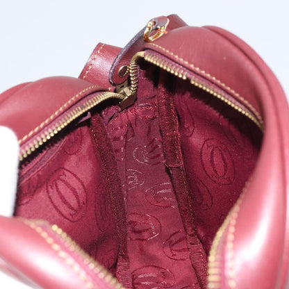 cartier Must de Cartier Shoulder Bag Leather, BURGUNDY, LEATHER, Shoulder bag