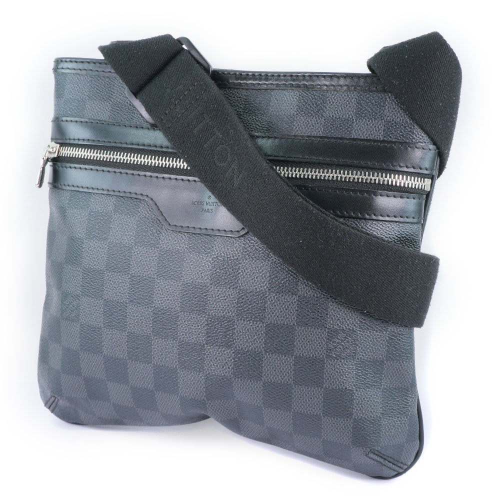 Louis Vuitton Thomas Handbag Damier Graphite, BLACK, CANVAS, Shoulder bag