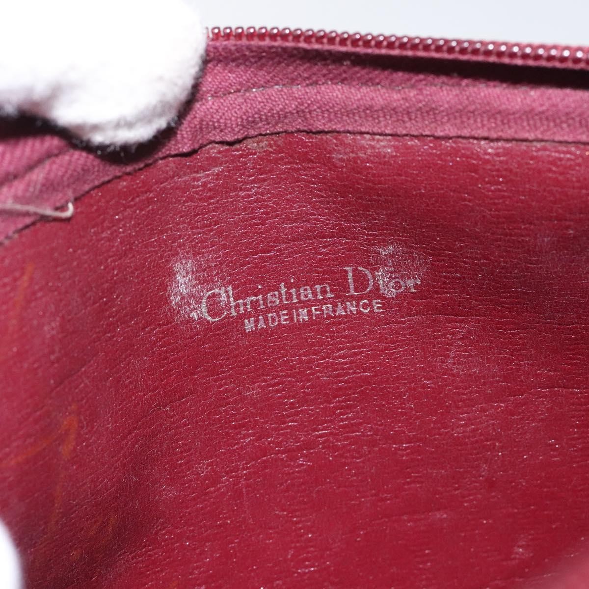 Christian Dior Vintage Trotter Shoulder Bag Canvas, RED, CANVAS, Shoulder bag