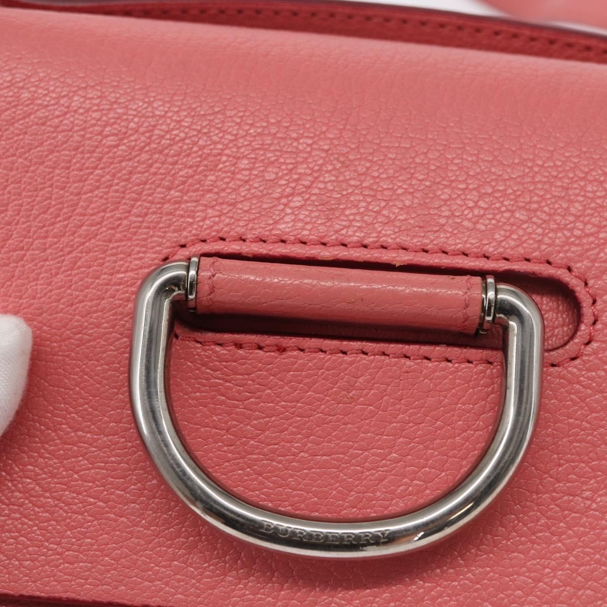 Burberry D-Ring Shoulder Bag Leather, PINK, LEATHER, Shoulder bag