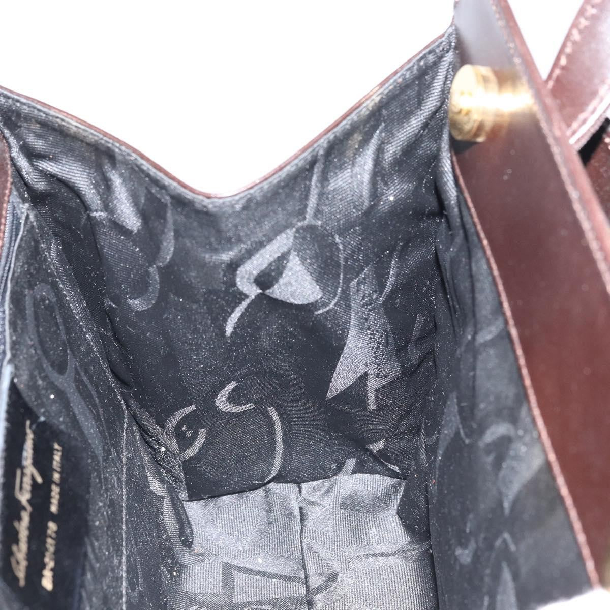 Salvatore Ferragamo Convertible Vara Bow Tote Leather, BROWN, LEATHER, Handbag