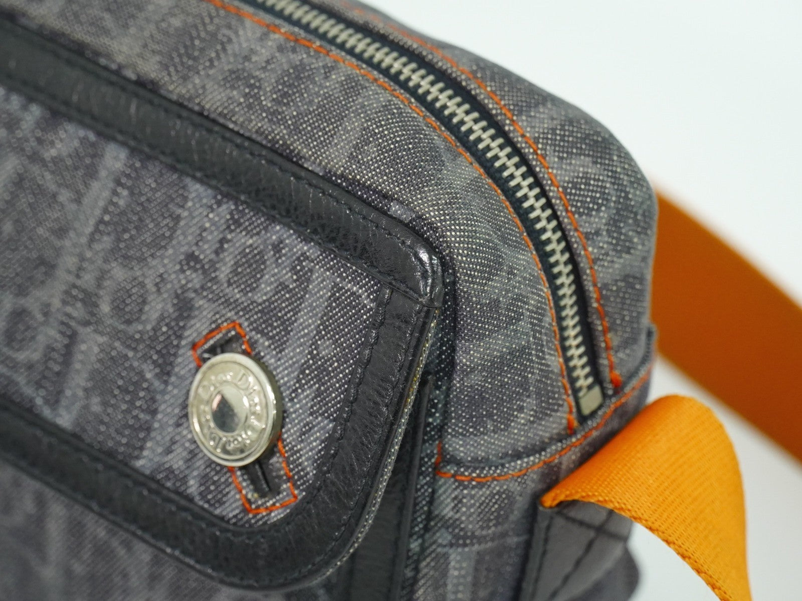 Christian Dior Flight Shoulder Bag Denim, NAVY, DENIM_JEANS, Shoulder bag