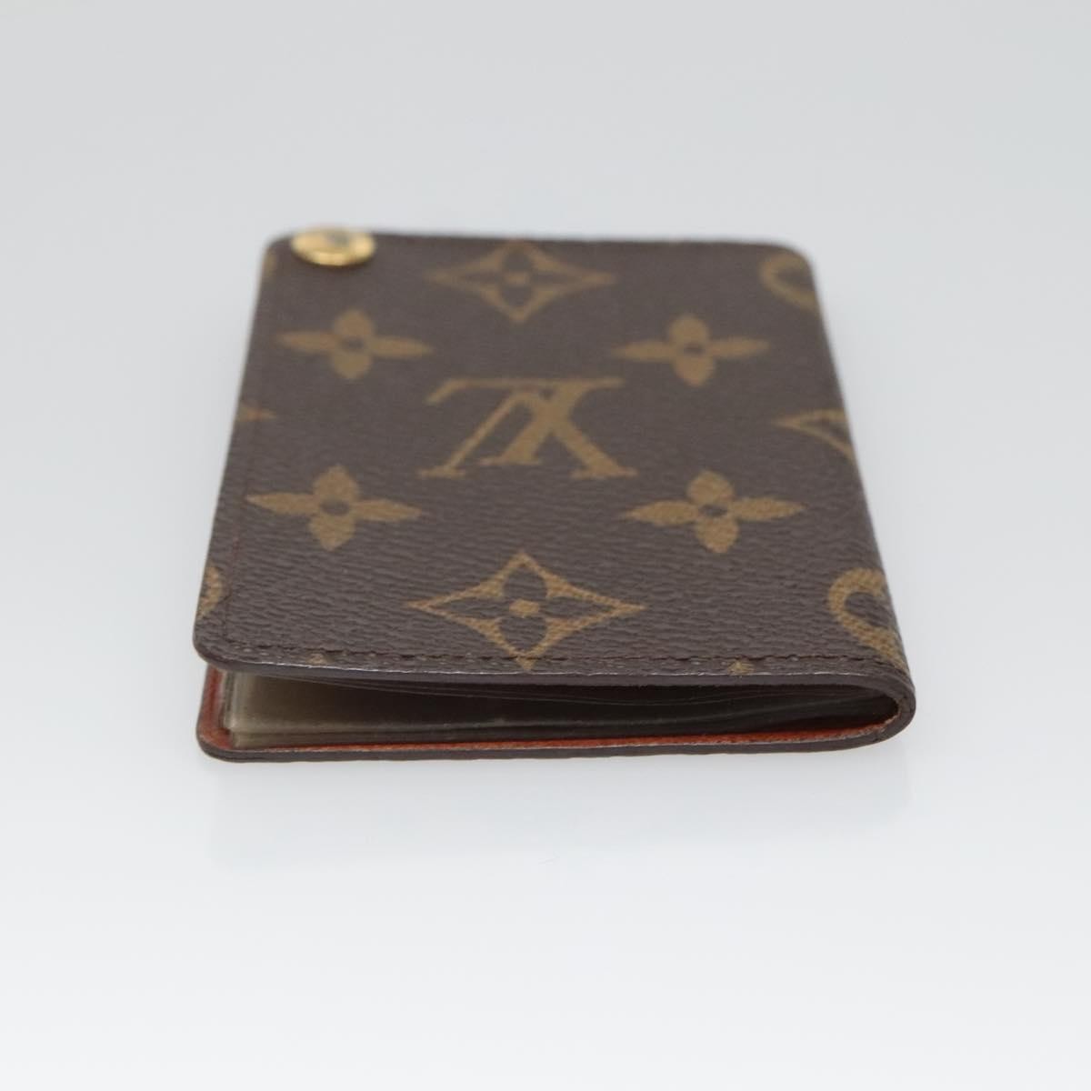 Louis Vuitton Porte Cartes Pression Card Case Monogram Canvas, BROWN, CANVAS, Card Holders