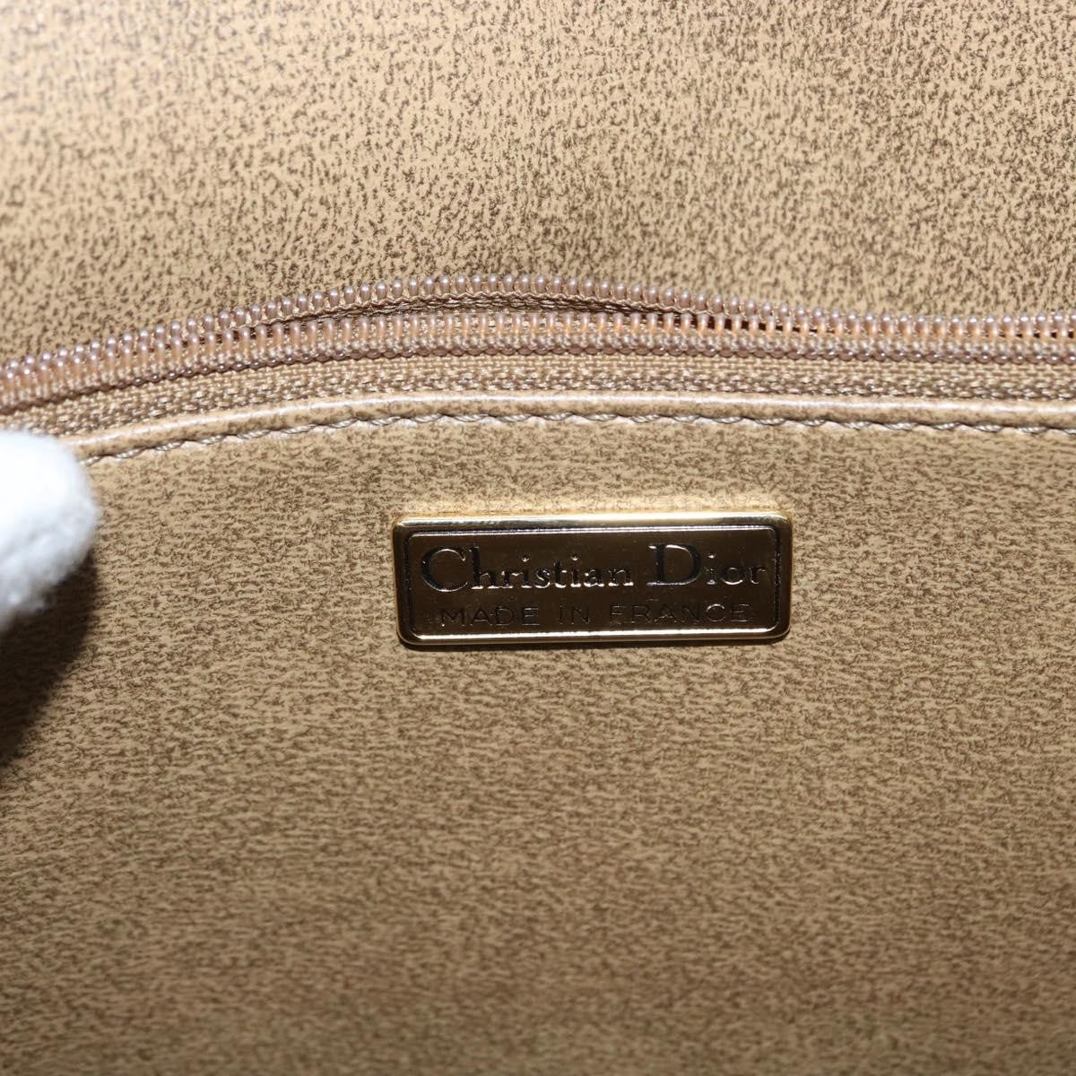 Christian Dior Vintage Honeycomb Handbag Canvas Leather, BEIGE, CANVAS, Handbag