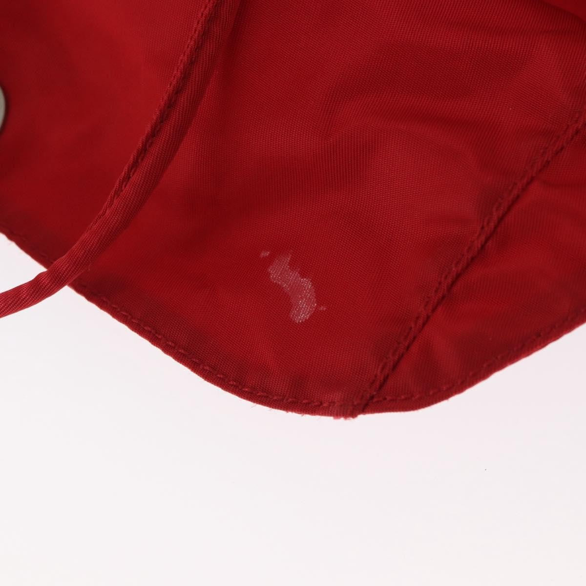 Prada Double Front Pocket Backpack Tessuto, Red, Nylon, Backpack