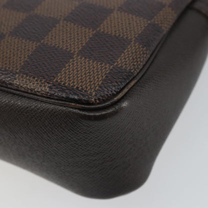 Louis Vuitton Trousse Make Up Bag Damier Canvas, BROWN, CANVAS, Clutche & pouche