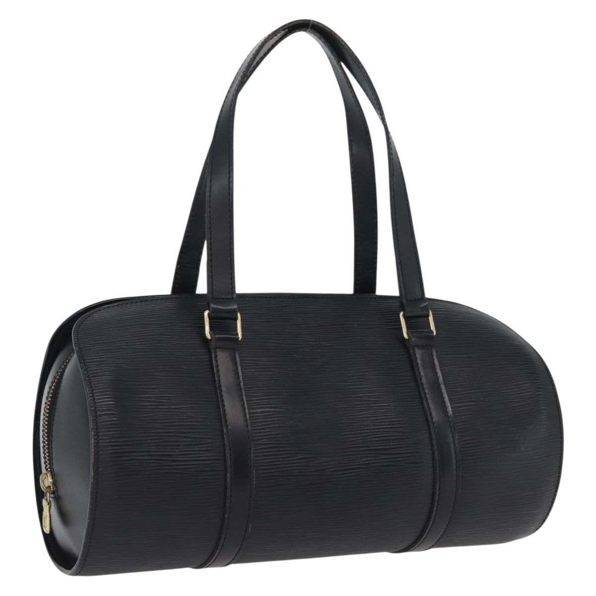 Louis Vuitton Soufflot Handbag Epi Leather, BLACK, LEATHER, Handbag