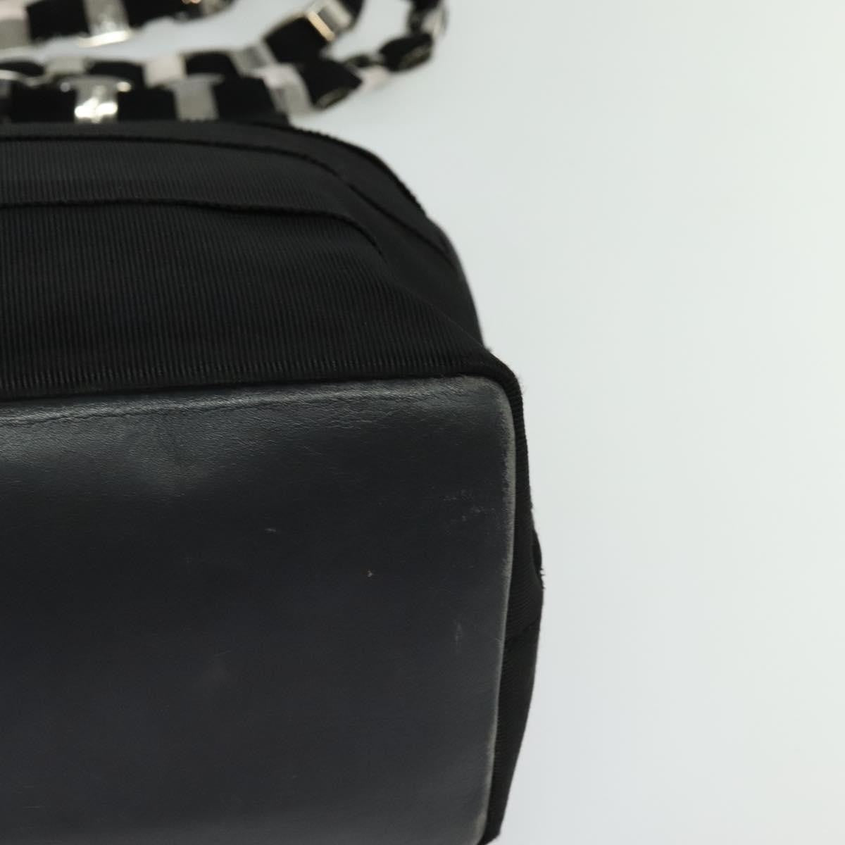 Salvatore Ferragamo Vala Shoulder Bag Canvas, BLACK, CANVAS, Shoulder bag