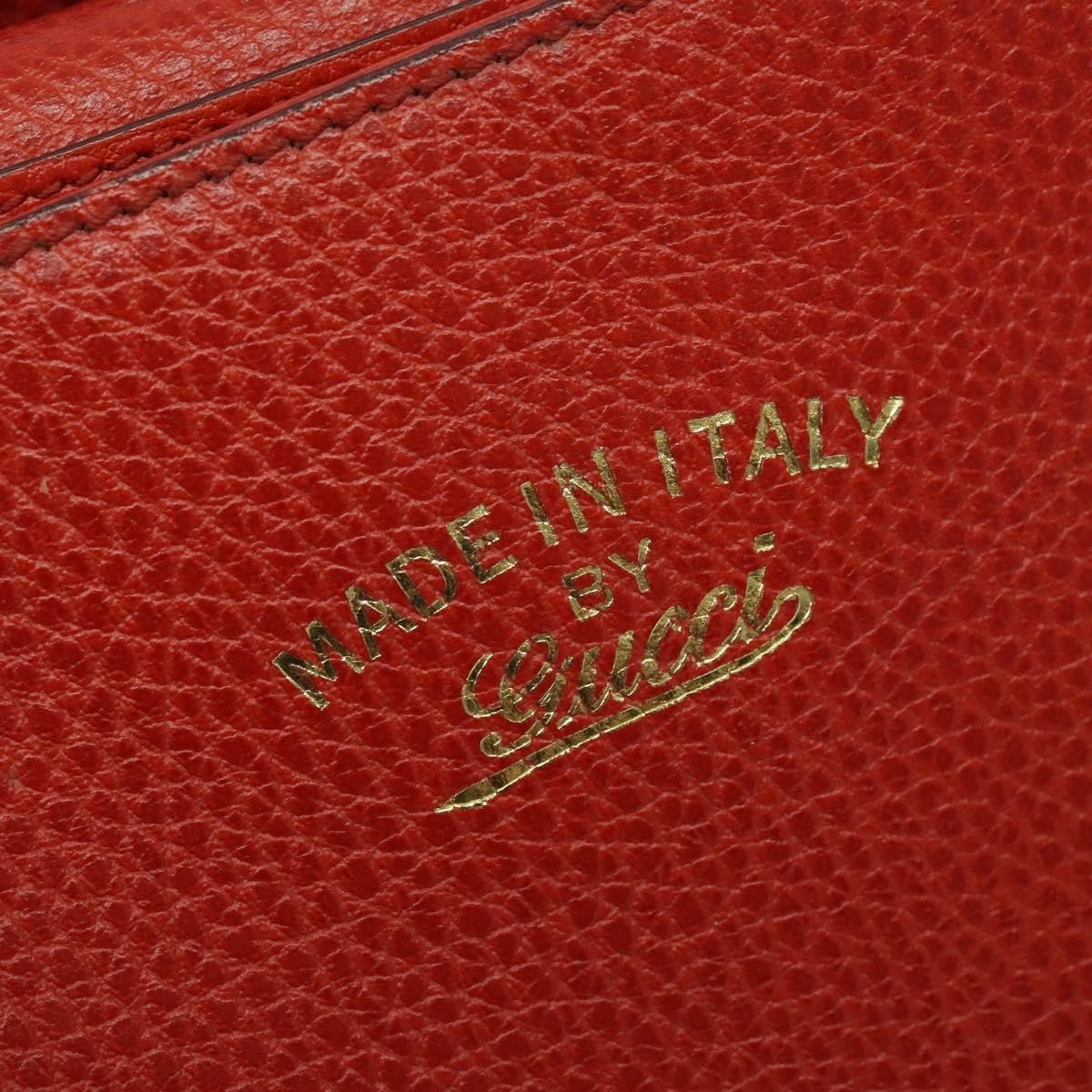 Gucci Swing Tote Leather, RED, LEATHER, Tote bag
