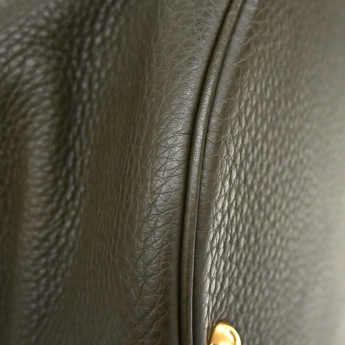 Hermes Intercity Victoria Travel Case Leather, KHAKI, LEATHER, Clutche & pouche