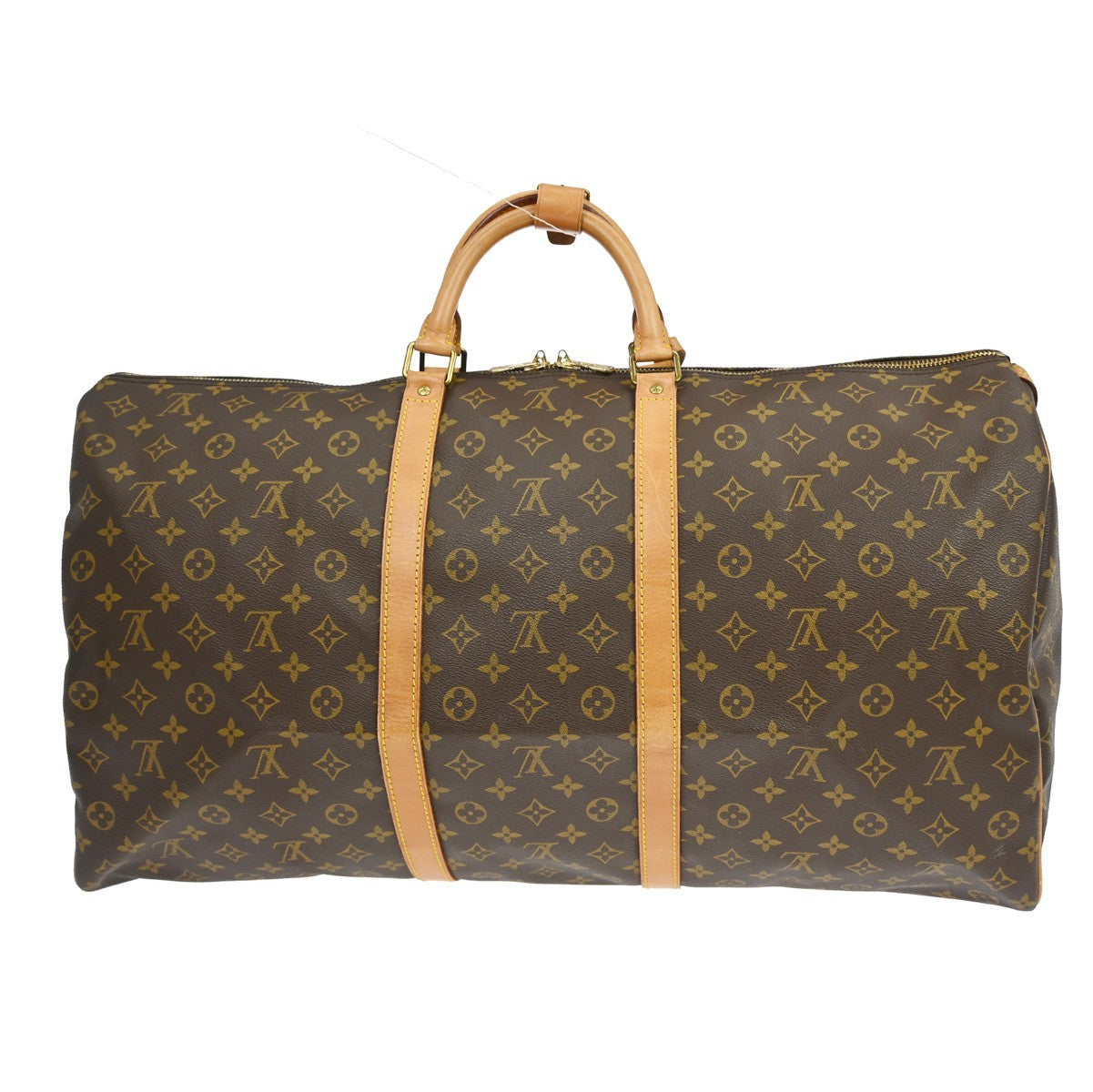 Louis Vuitton Keepall Bag Monogram Canvas, BROWN, CANVAS, Travel bag