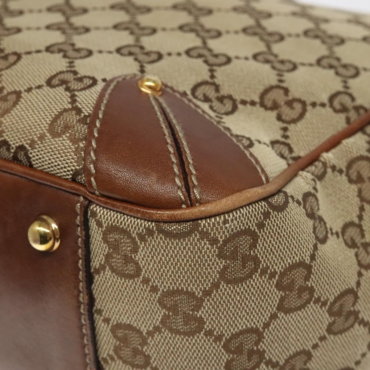 Gucci Vintage tote Leather, BEIGE, CANVAS, Tote bag