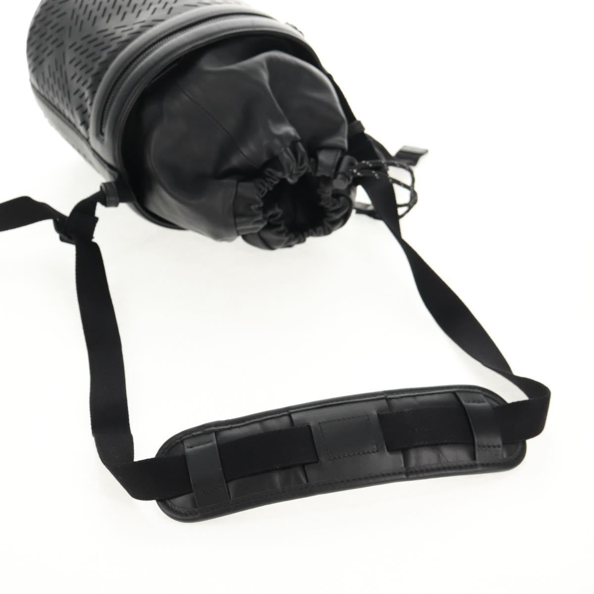 Bottega Veneta Paper Bucket Bag Perforated Leather, BLACK, LEATHER, Shoulder bag