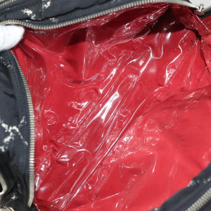 Chanel Travel Line Boston Bag Printed Nylon, BLACK, NYLON, Travel bag