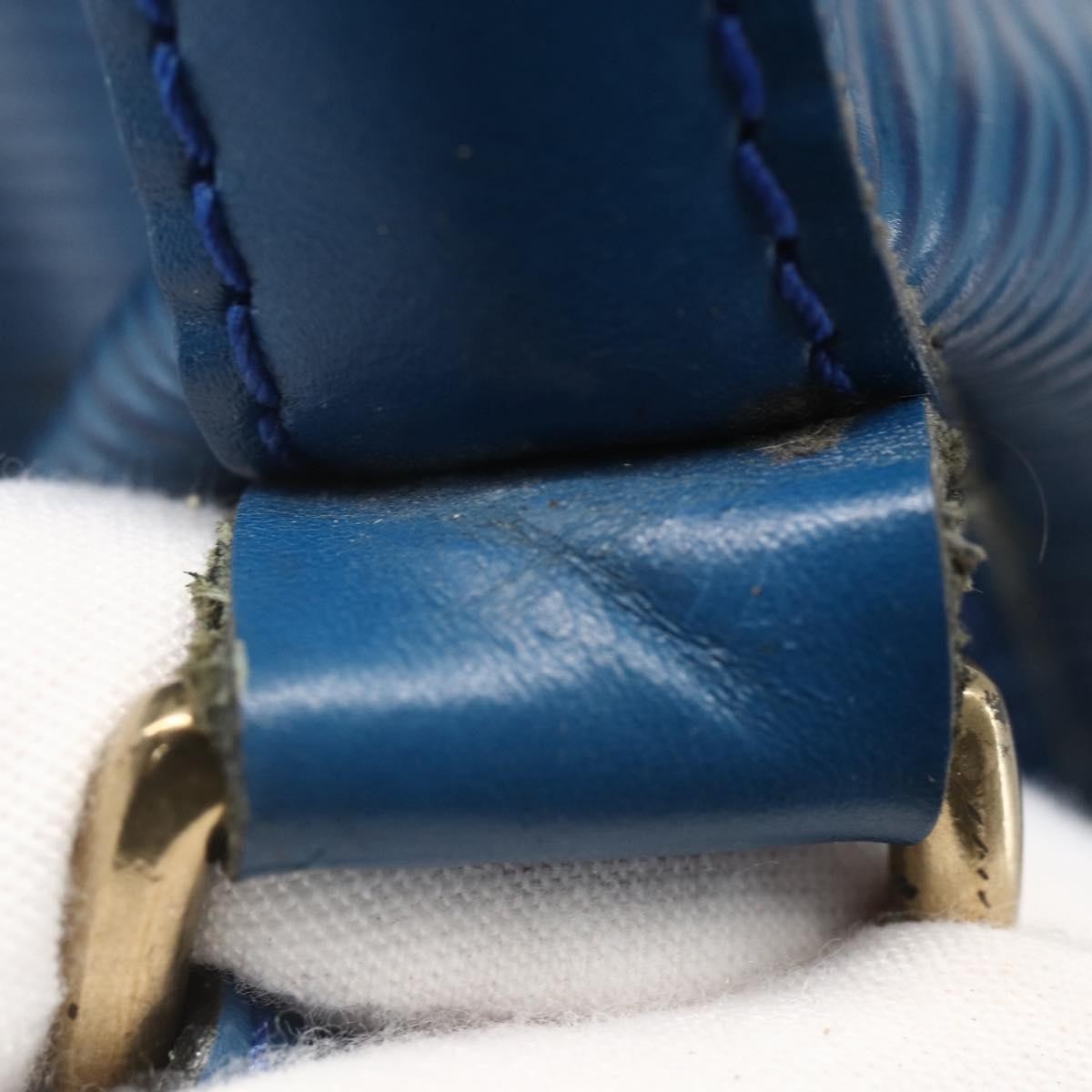 Louis Vuitton Petit Noe Handbag Epi Leather, BLUE, LEATHER, Shoulder bag