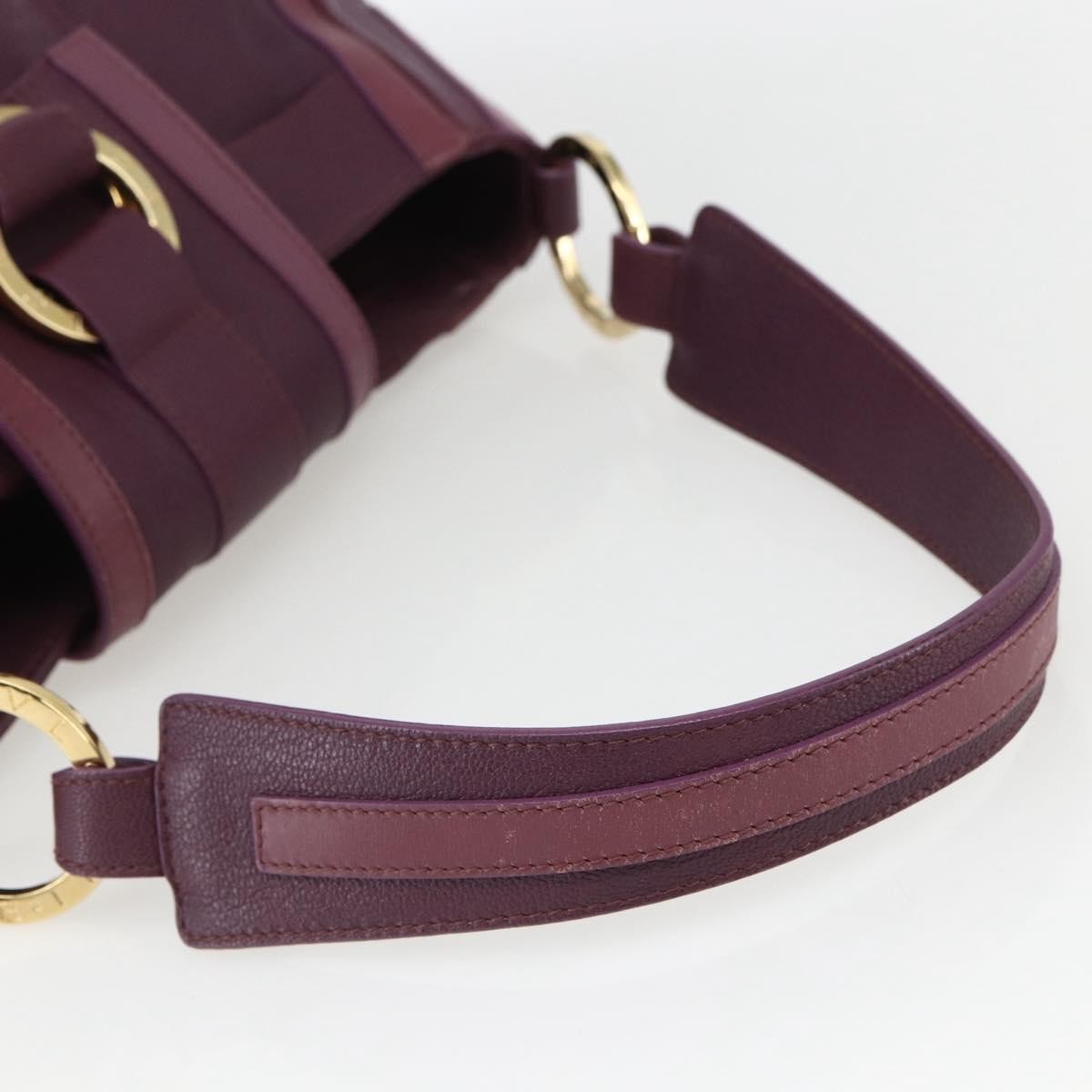 Bvlgari Chandra Satchel Leather, PURPLE, LEATHER, Shoulder bag