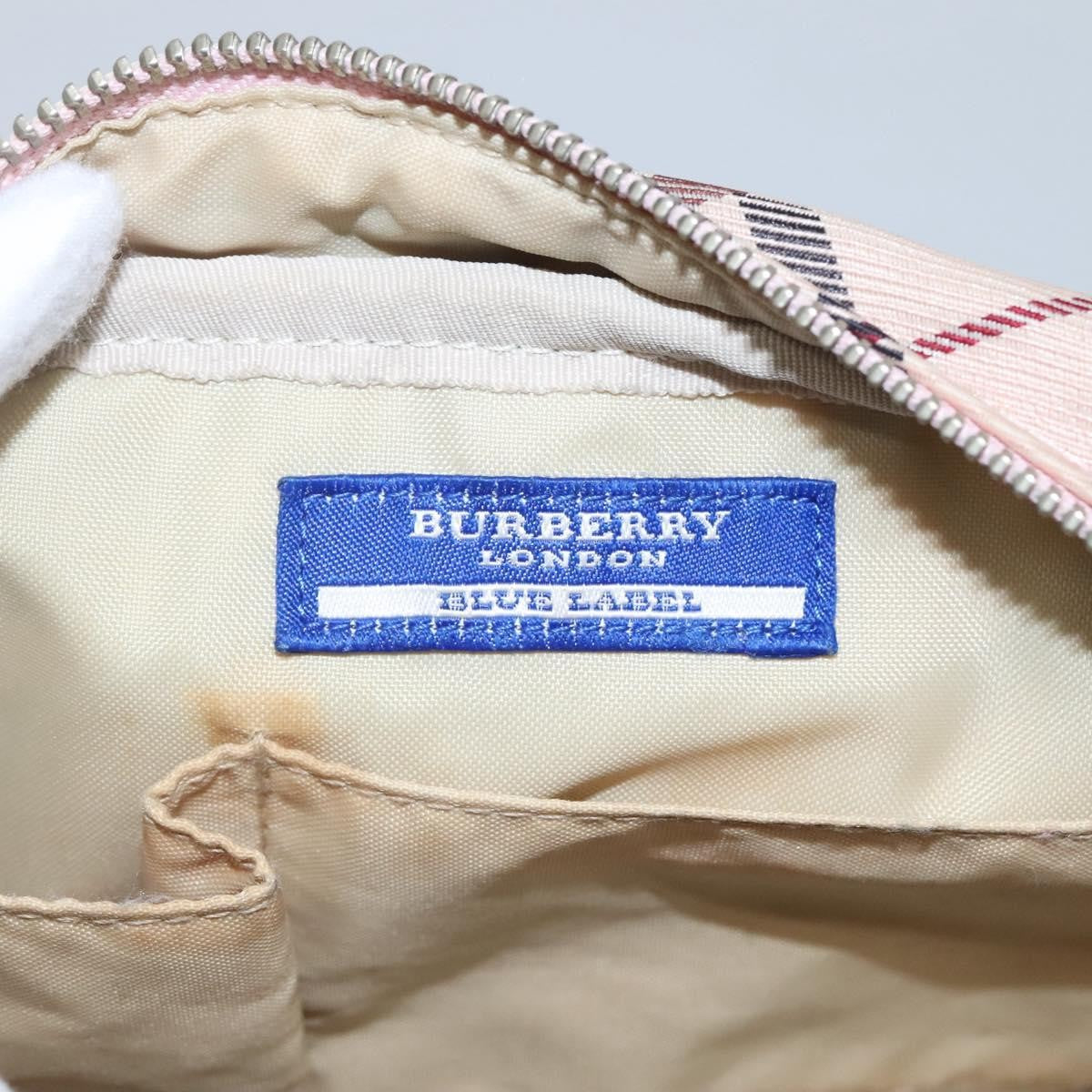 Burberry Nova Check Blue Label Nylon, PINK, NYLON, Shoulder bag