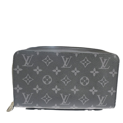Louis Vuitton Zippy XL Monogram Eclipse Leather, BLACK, LEATHER, Wallets