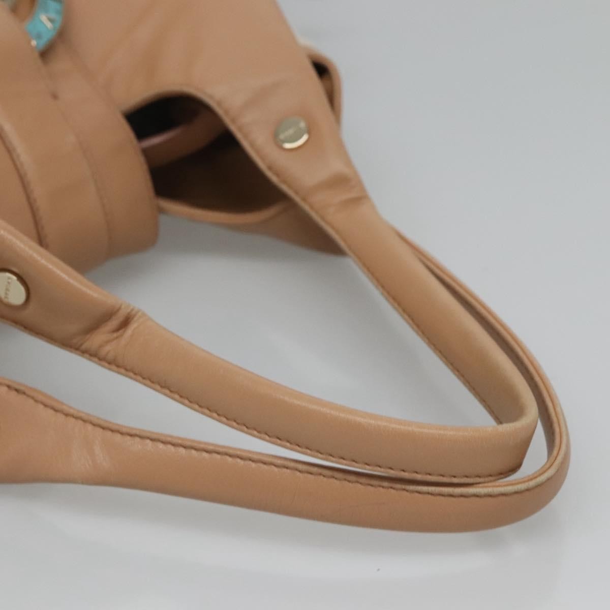Bvlgari Chandra Hobo Canvas and Leather, Beige, Canvas, Tote Bag