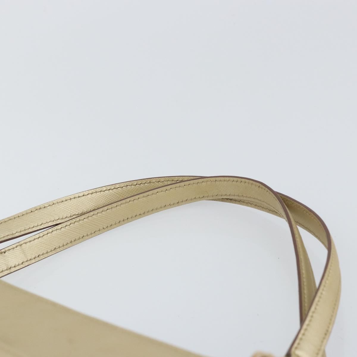 Salvatore Ferragamo Gancini handbag Leather, GOLD, LEATHER, Shoulder bag